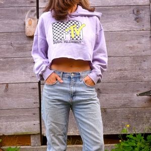 Vintage MTV cropped hoodie